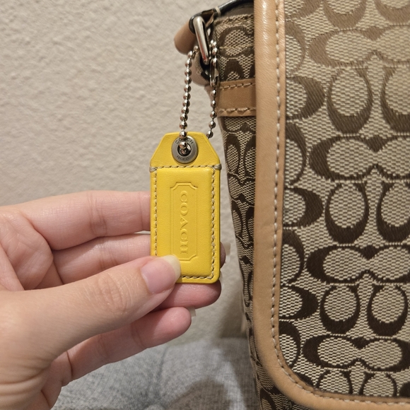 Coach Signature C Jacquard Messenger Satchel Bag F70283 - Picture 5 of 16